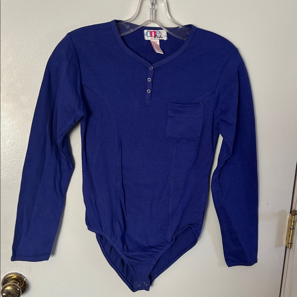 One Step Up Vintage Kids Henley bodysuit size 14/16